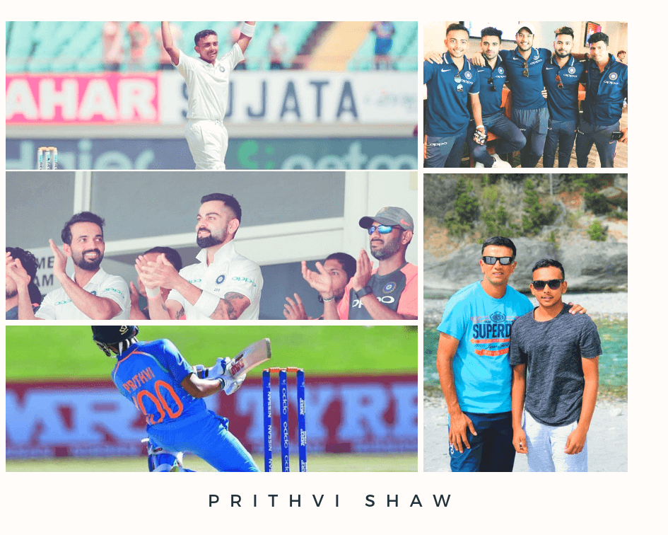 Prithvi Shaw bigoraphy collage