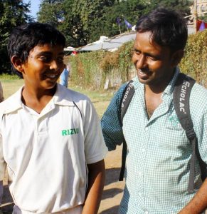 Prithvi shaw with his father pankaj shaw